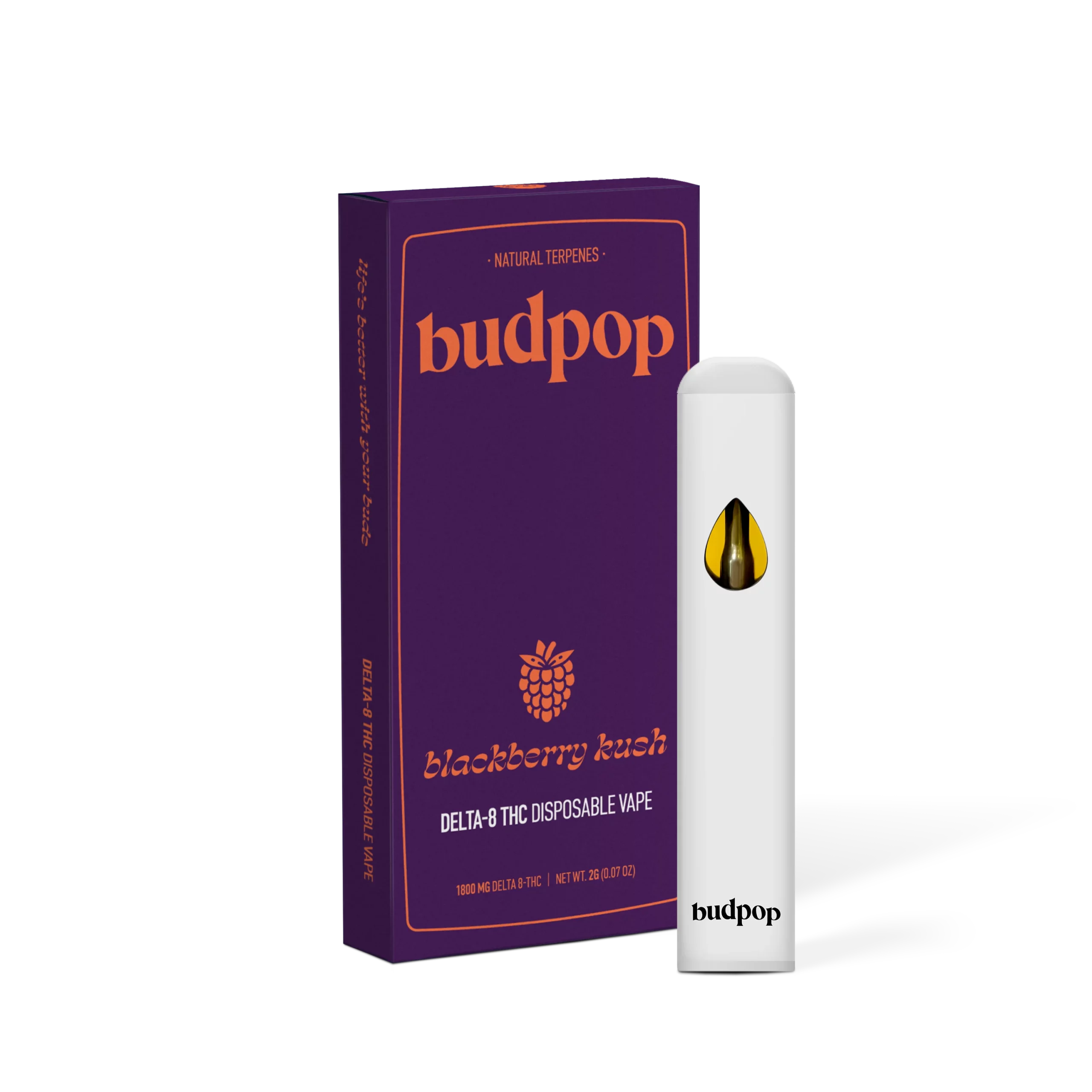 Budpop Delta 8 Disposable Vape Pen – Blackberry Kush