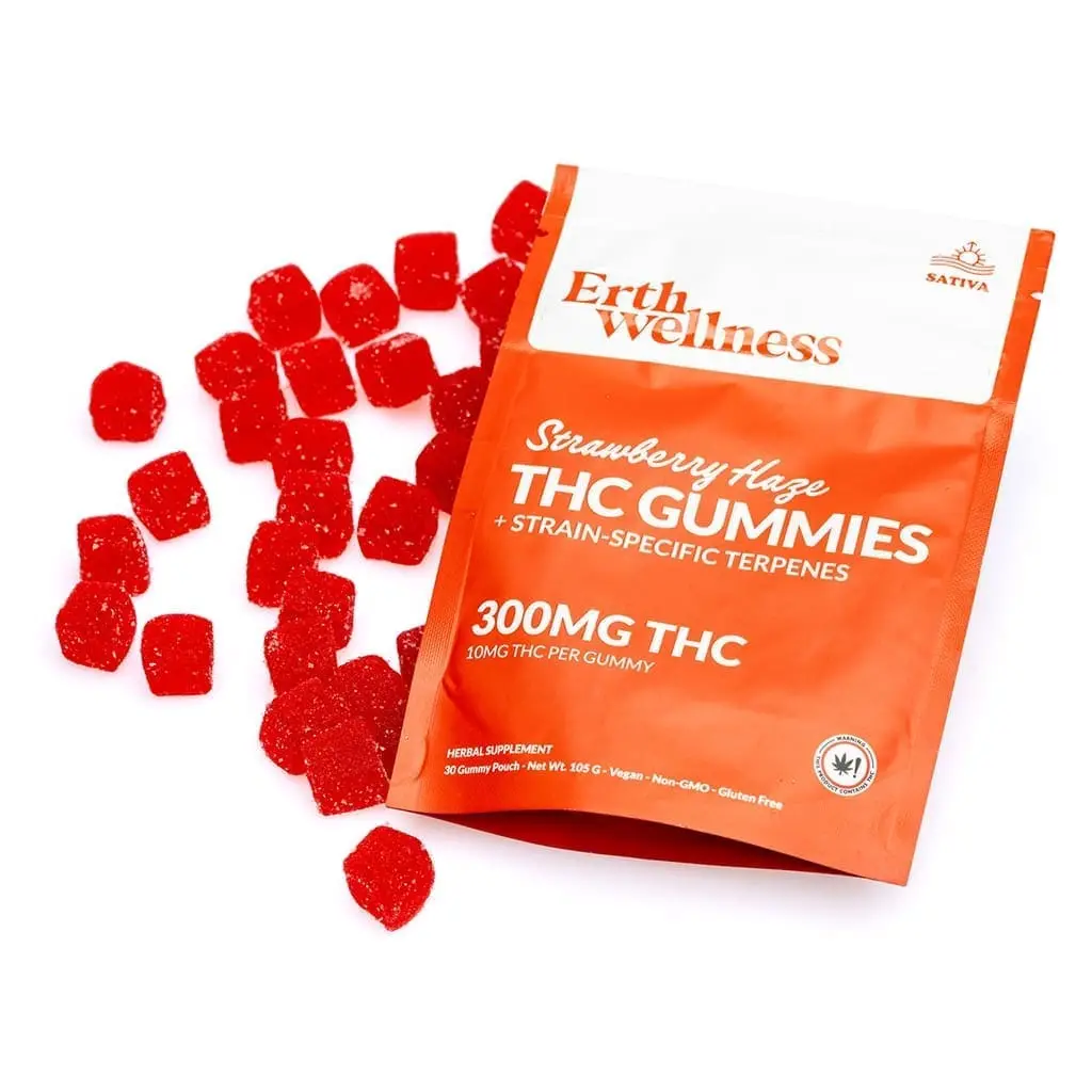Erth Wellness Delta 9 THC Gummies – Strawberry Haze