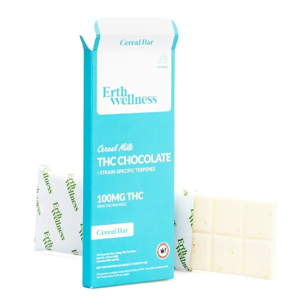 Erth Wellness Delta 9 THC Live Resin Chocolate Bar – Cereal Milk Hybrid