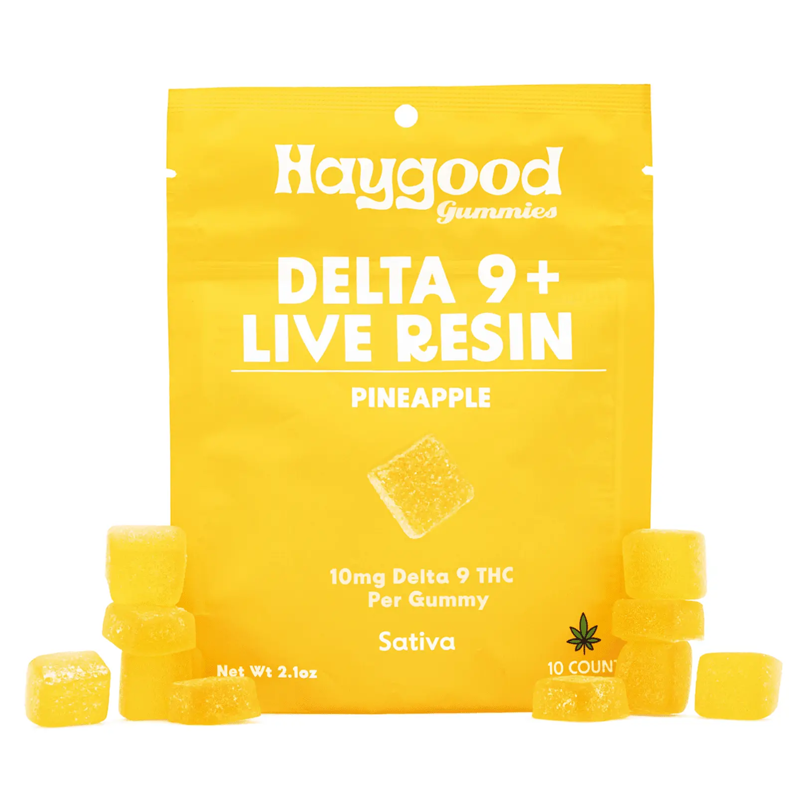 Haygood Delta 9 Live Resin Gummies – Pineapple (100 mg Total Delta 9 THC)