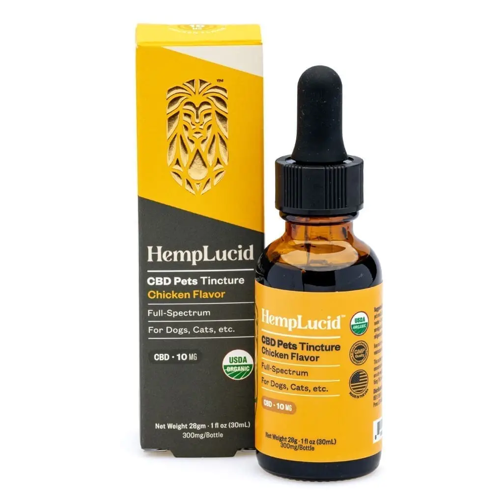 Hemplucid Full Spectrum CBD Pet Tincture – Chicken (300 mg Total CBD)