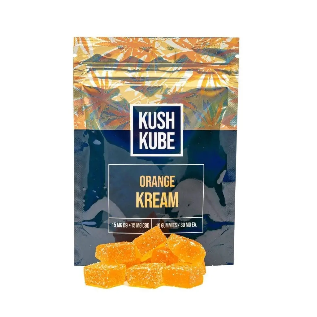 Kush Kube Delta 9 + CBD Gummies – Orange Kream