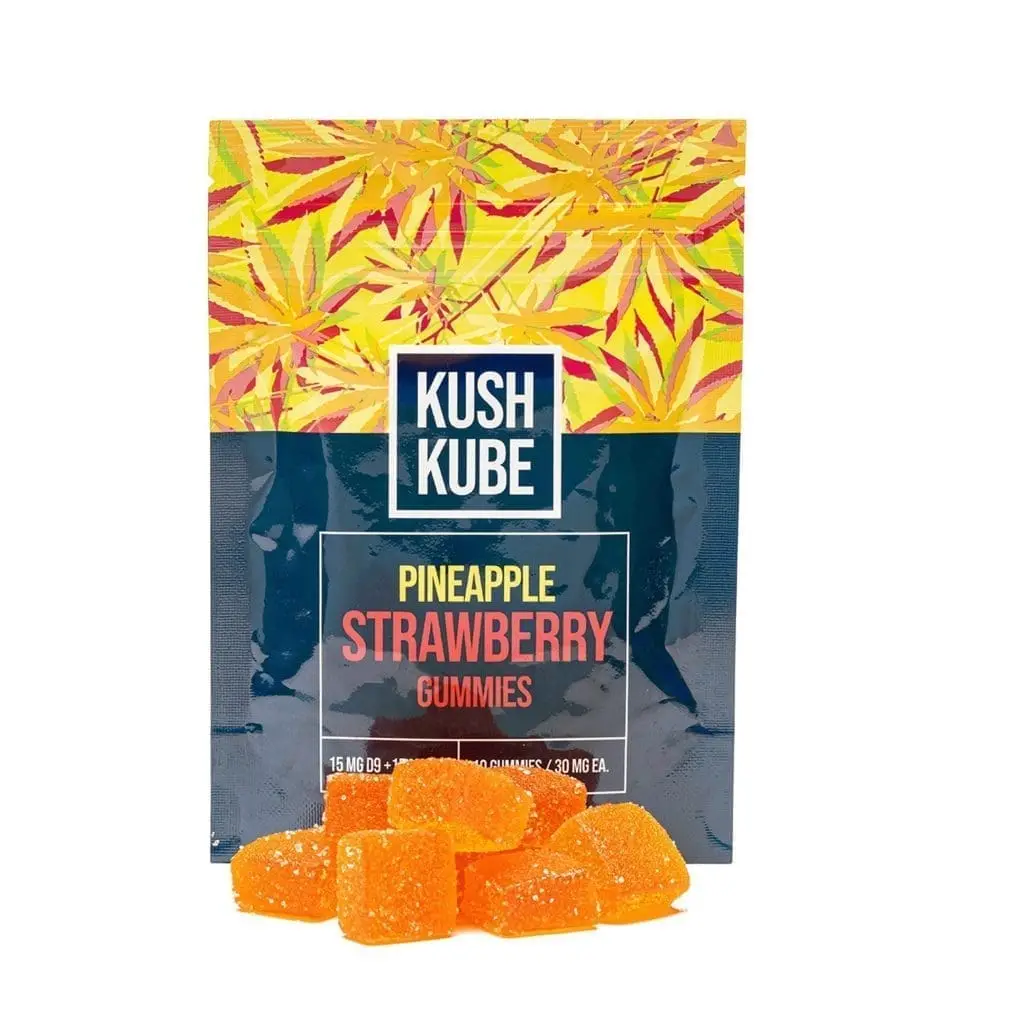 Kush Kube Delta 9 + CBD Gummies – Pineapple Strawberry