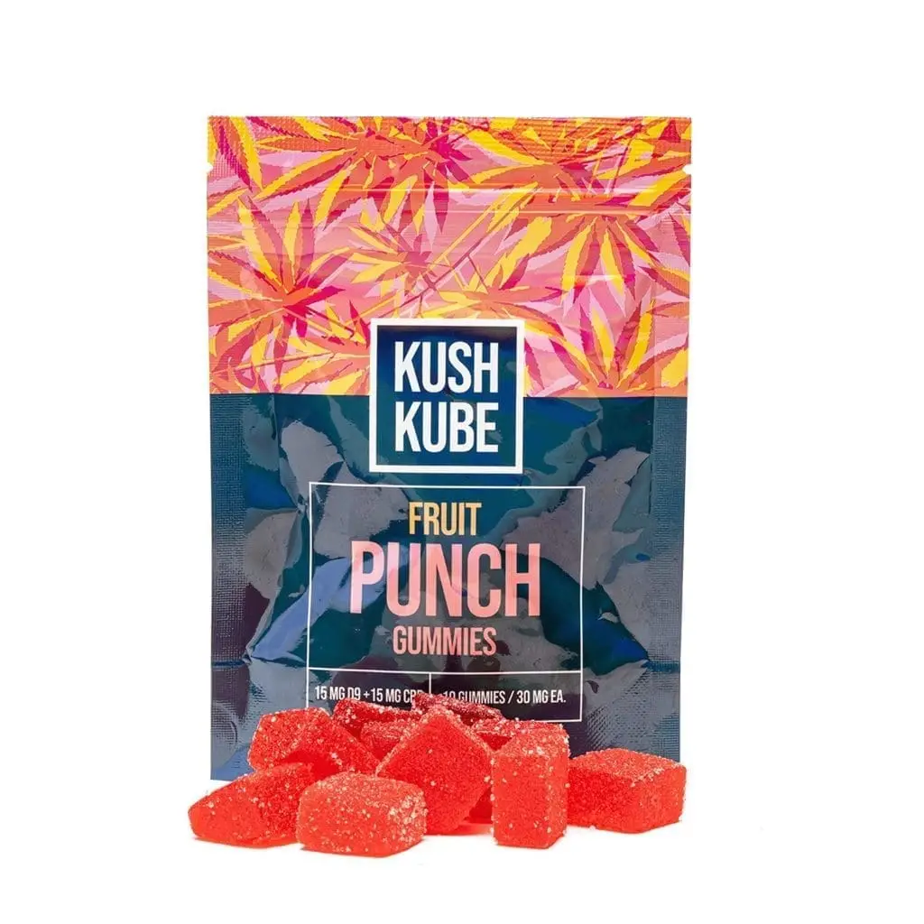 Kush Kube Delta 9 THC + CBD Gummies – Fruit Punch