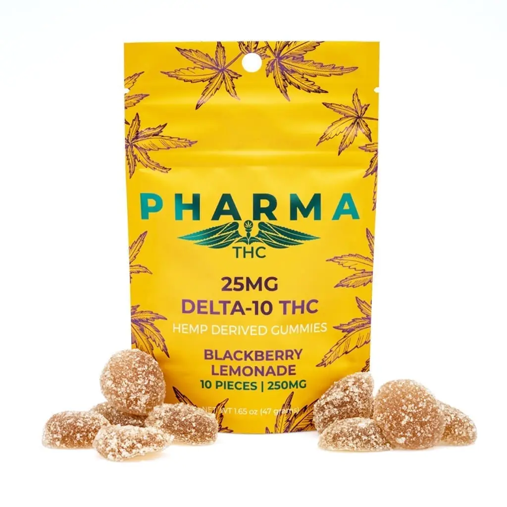PharmaTHC Delta 10 THC Gummies – Blackberry Lemonade (250 mg Total Delta 10 THC)