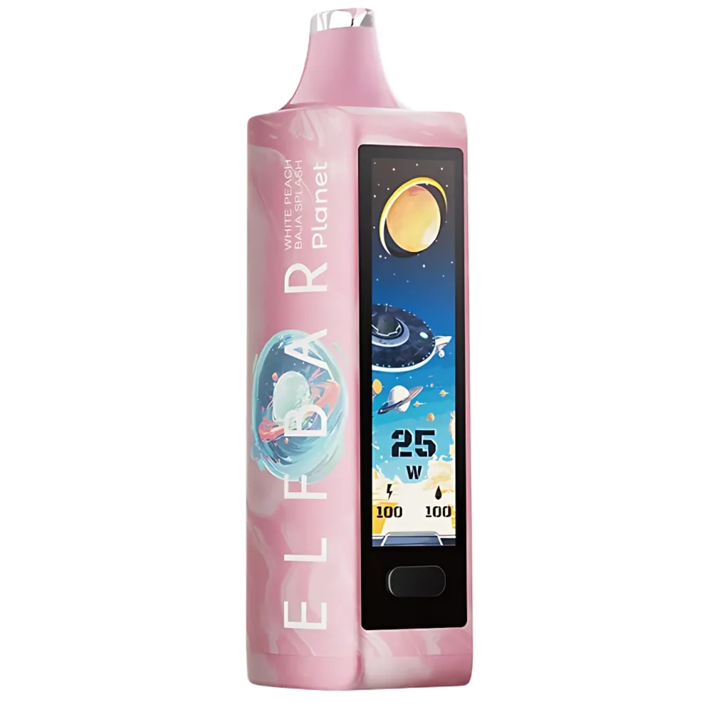 elf bar planet white peach baja splash