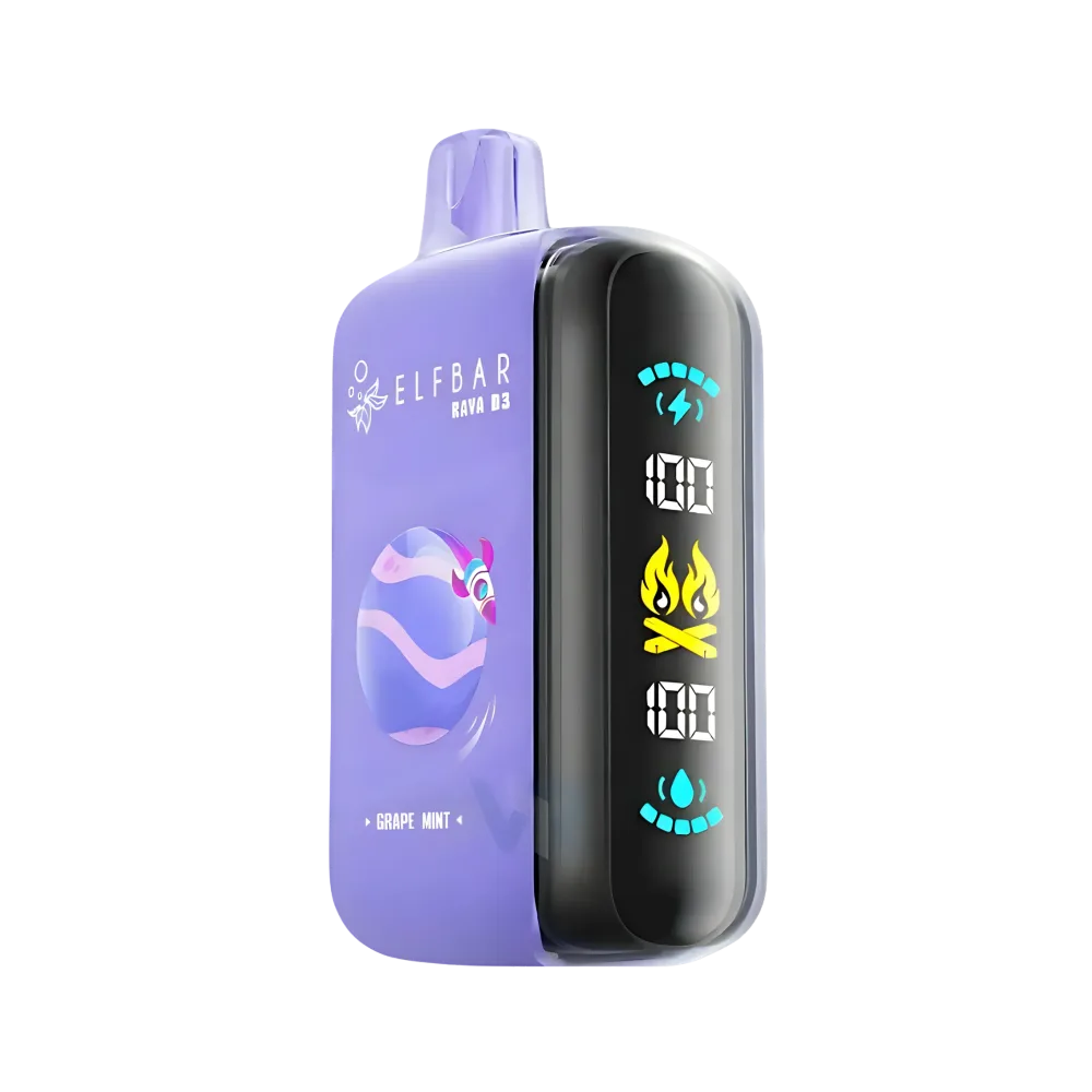 elf bar raya d3 grape mint