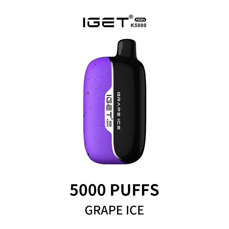 iget moon k5000 puffs and 8211 grape ice
